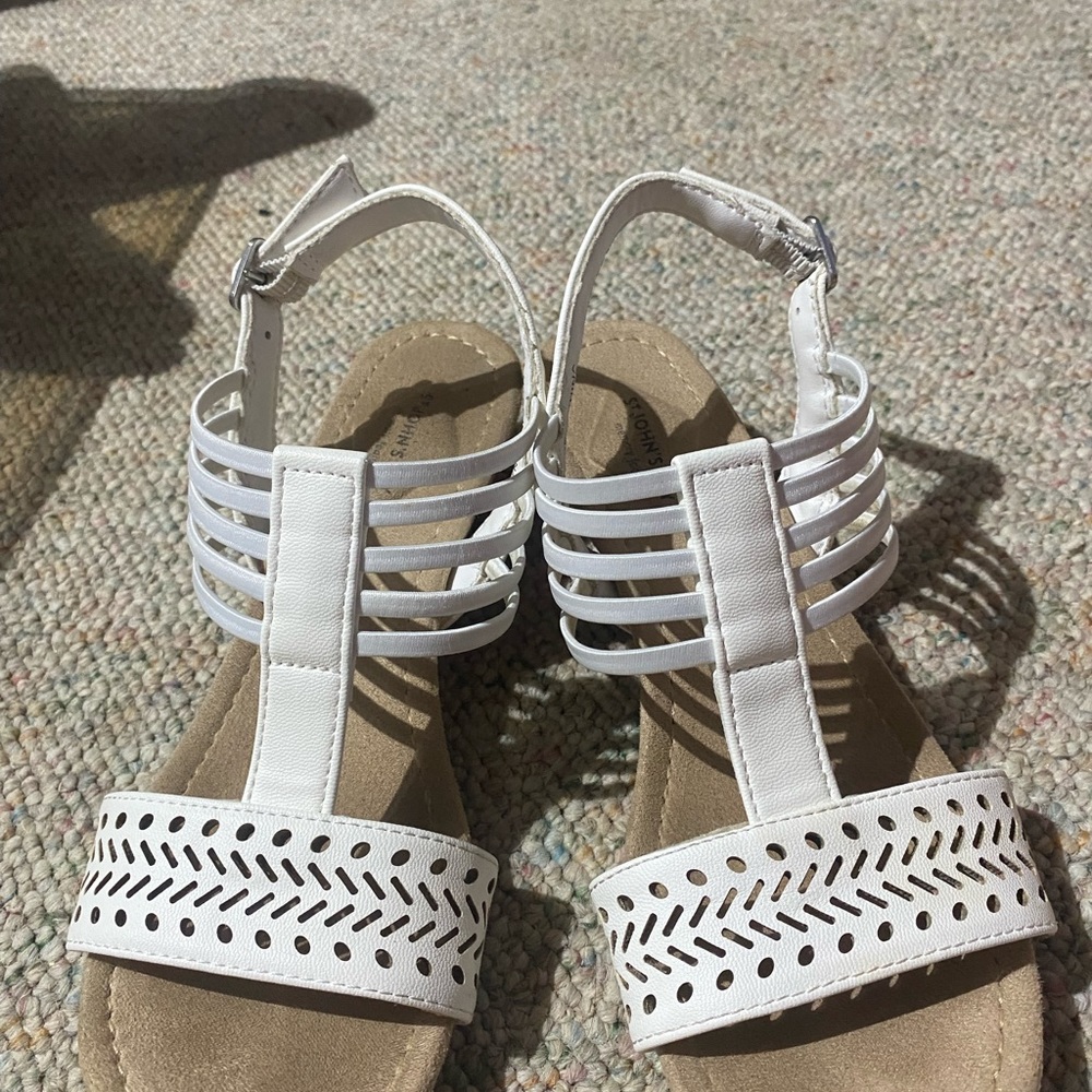 Girls White Sandals